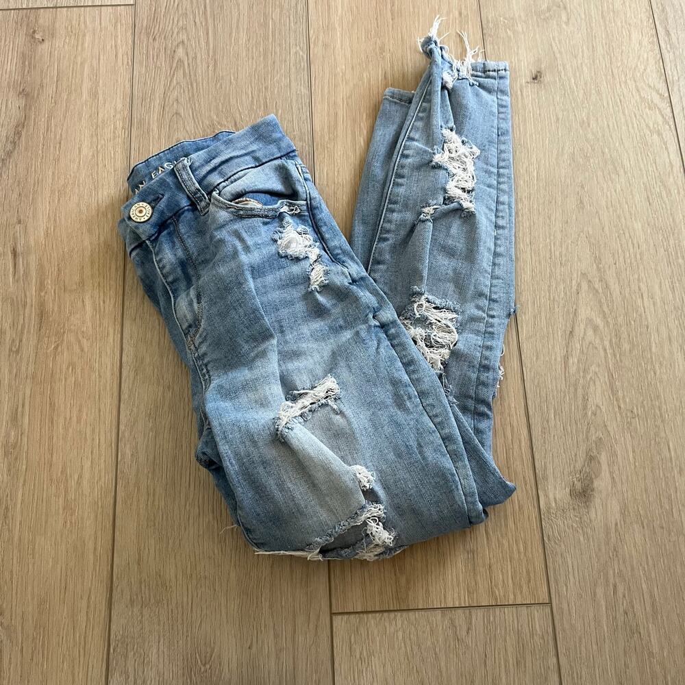 American Eagle Women’s Curvy High Rise Stretch Jegging Crop Sz 0